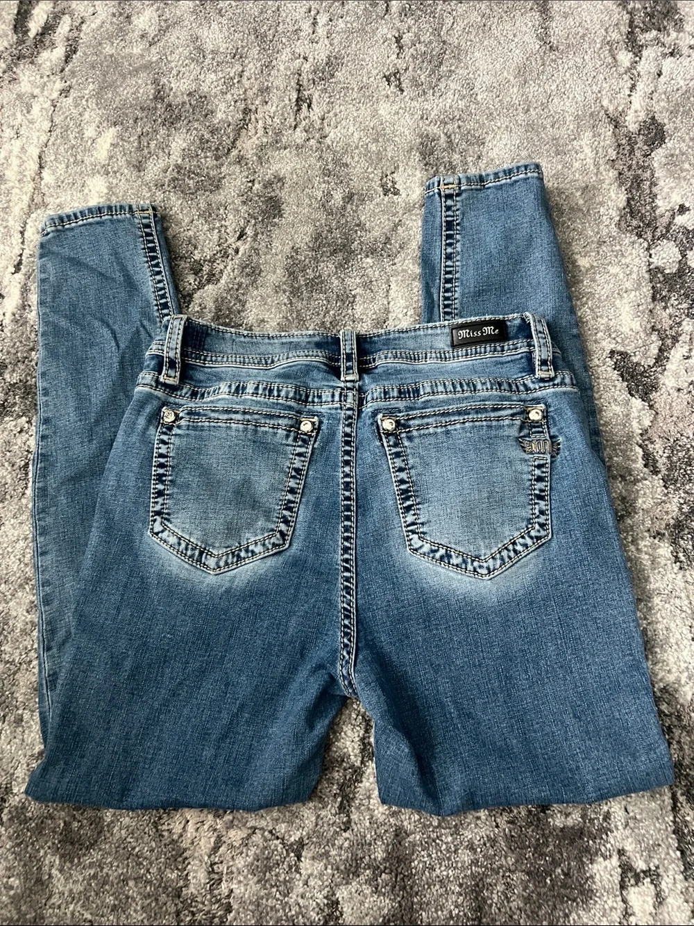 Miss Me Light-Mid Blue Size 32 Skinny Jeans - Picture 7 of 14